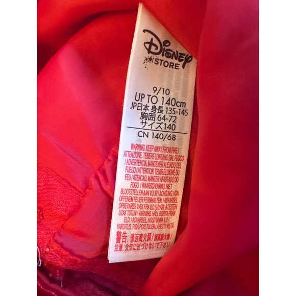 Disney Store Girls Red Floral Princess Dress With Satin Bow & Embroidered Size M - Picture 7 of 7